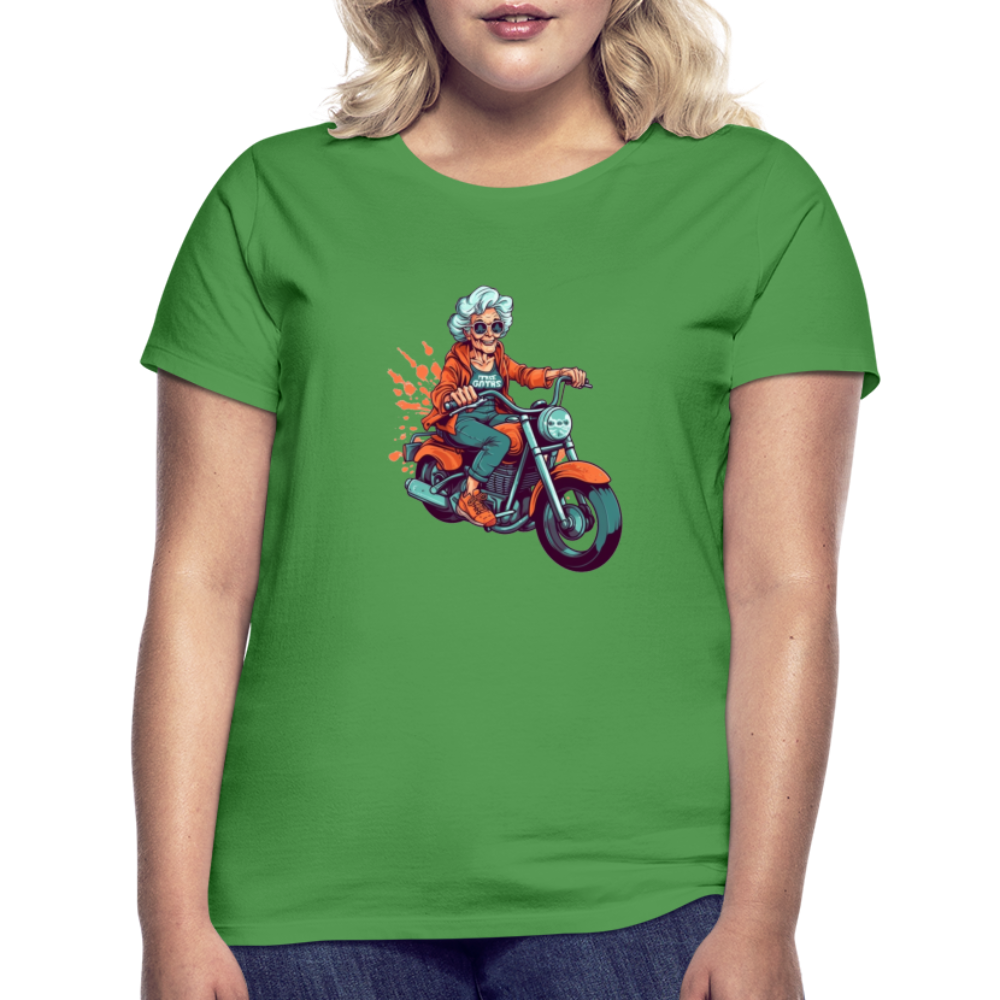 Coole alte Biker Oma - Motorrad Omi - Frauen T-Shirt - Kelly Green