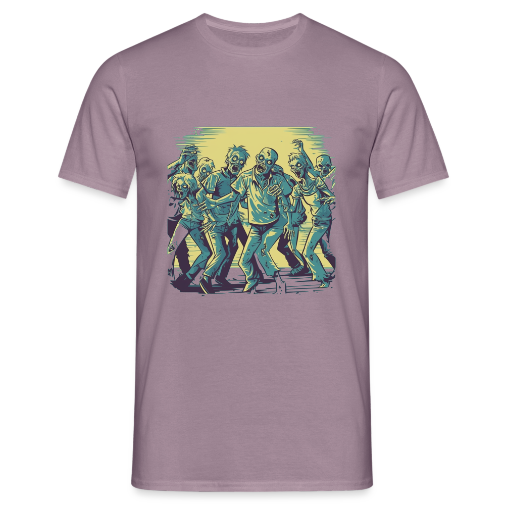 Tanzende Zombies - Gruseliges Zombie Motiv - Männer T-Shirt - Lilagrau
