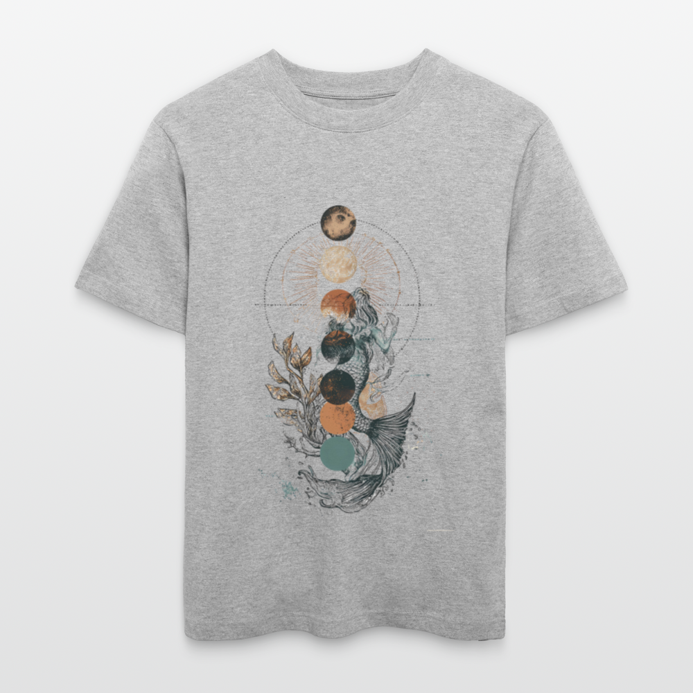 Mystic Mermaid – Mondphasen - Stanley/Stella Relaxed Fit Unisex Bio-T-Shirt Sparker - Grau meliert