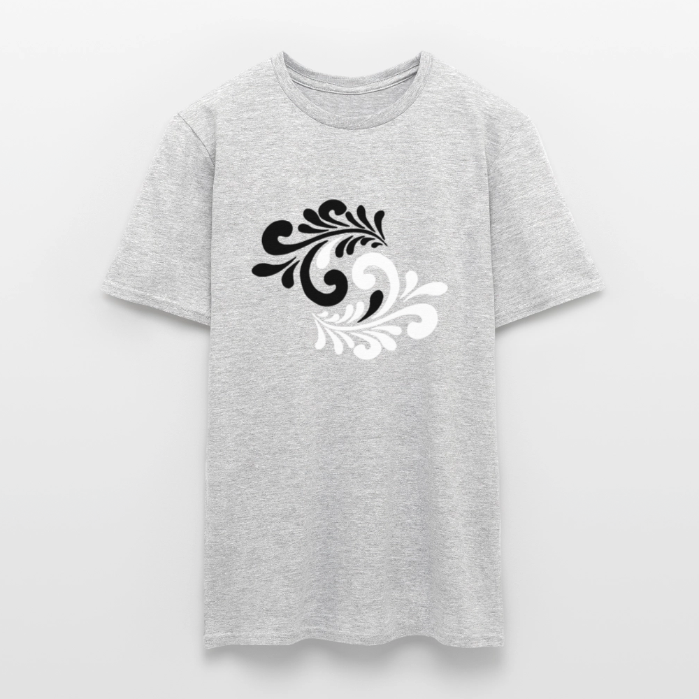 Hessisch Balance - Yin und Yang - Männer Shirt - Grau meliert