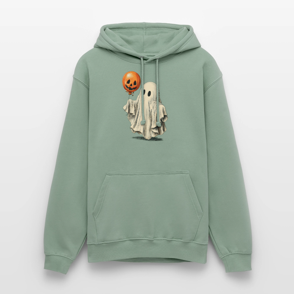 Süßer Halloween-Geist - Unisex Hoodie - Graugrün