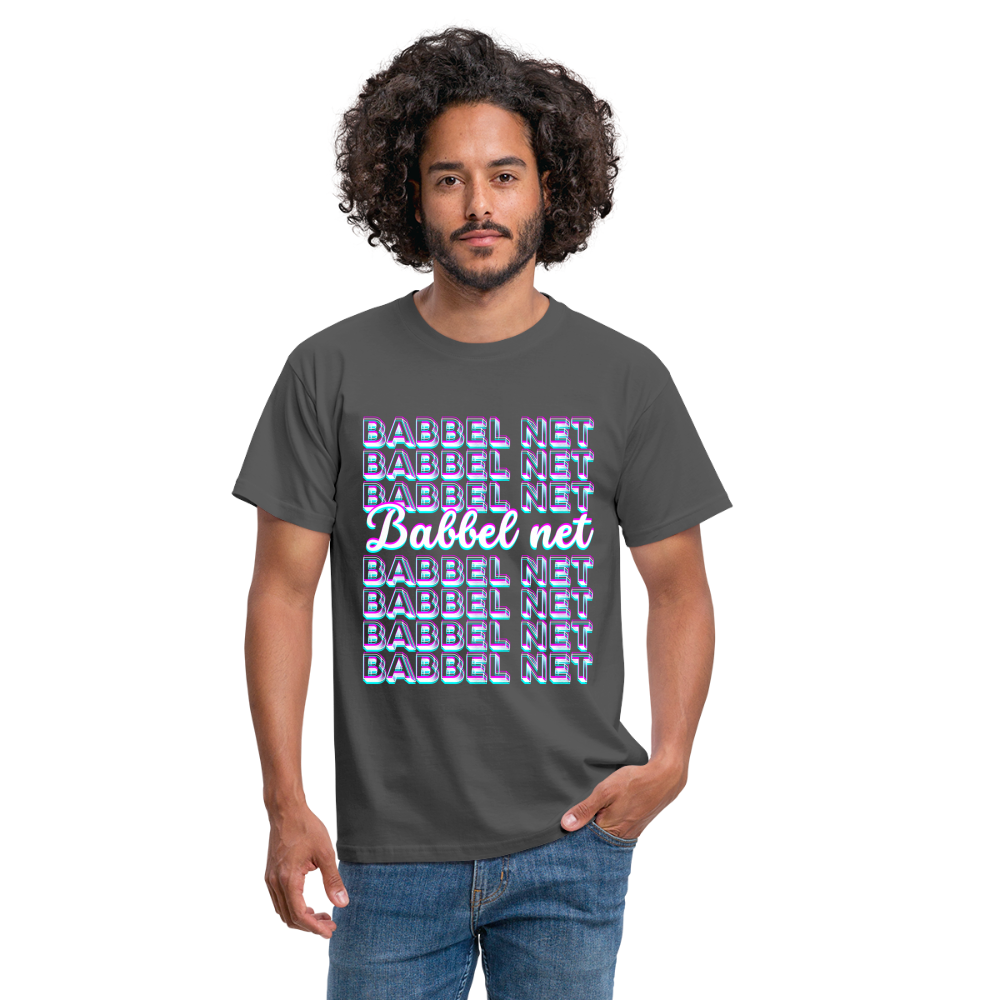 Babbel net - Hessisch Mundart - Männer T-Shirt - Anthrazit