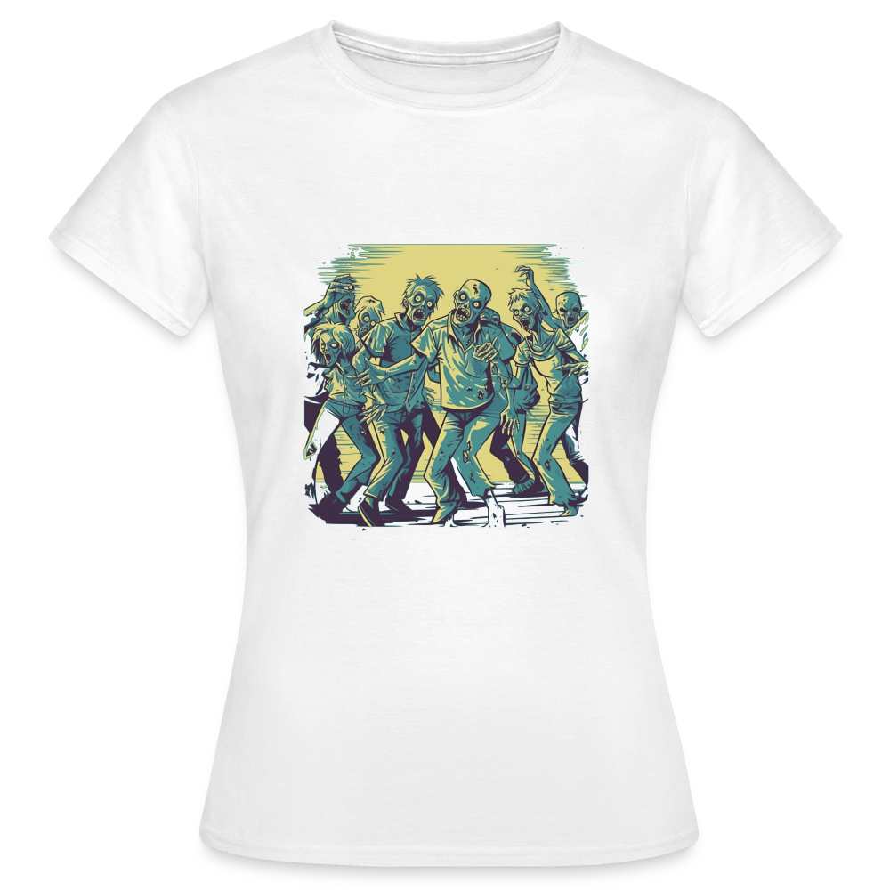 Tanzende Zombies - Gruseliges Zombie Motiv - Frauen T-Shirt - Weiß