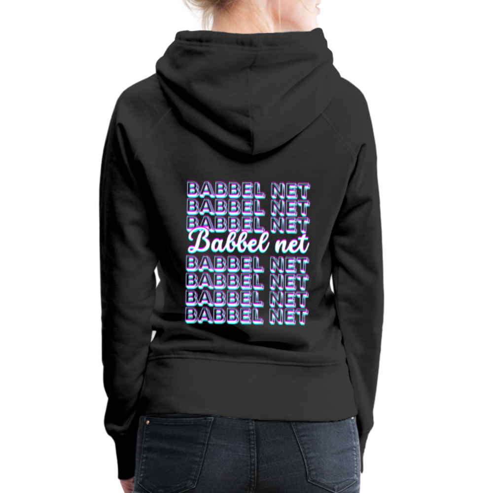 Babbel net - Hessisch Mundart - Frauen Premium Hoodie - Schwarz