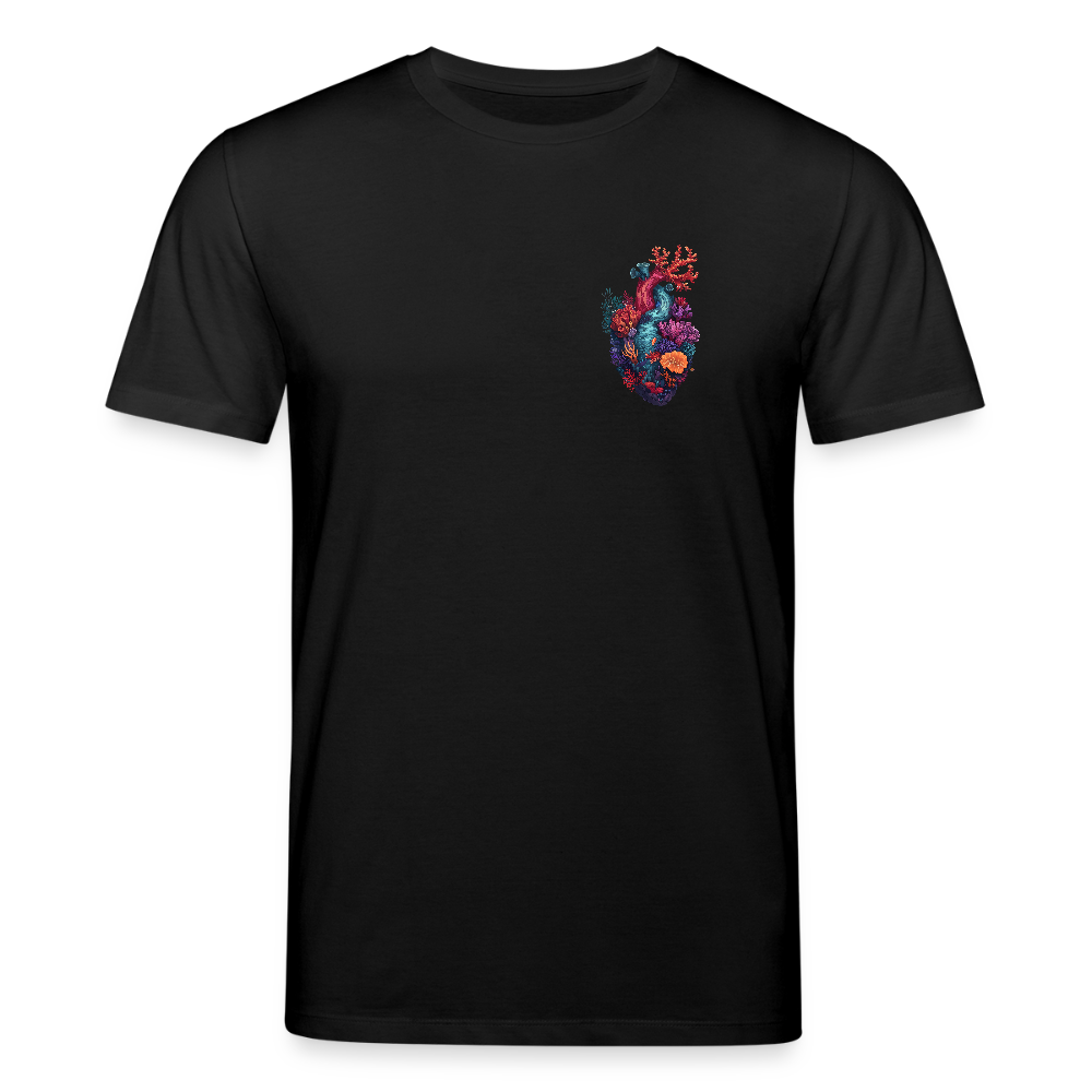 Ocean Heart Brusttaschenformat - Stanley/Stella Unisex Bio-T-Shirt CREATOR - Schwarz