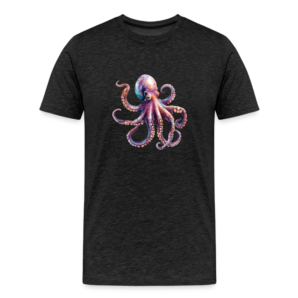 Cooles Wasserfarben Aquarell Oktopus Design - Männer Premium T-Shirts - Anthrazit