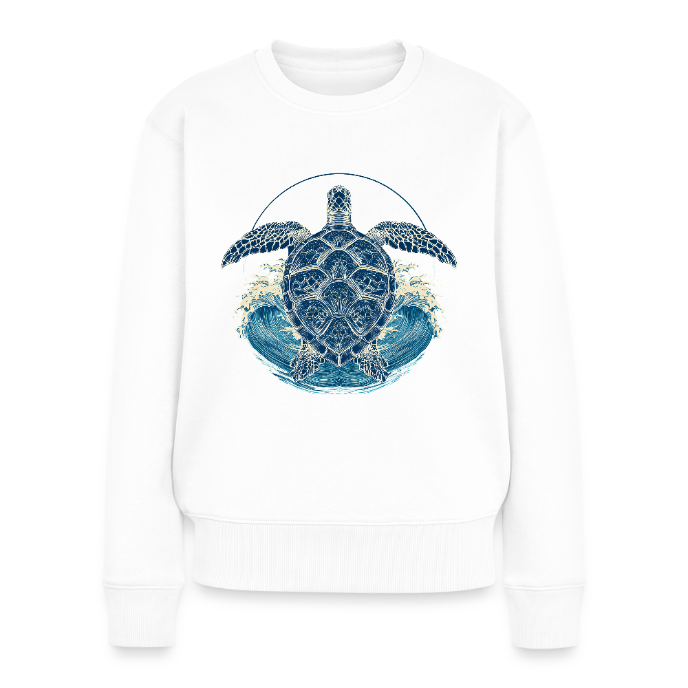 Ocean Spirit – Meeresschildkröte - Frauen Premium Pullover - Weiß
