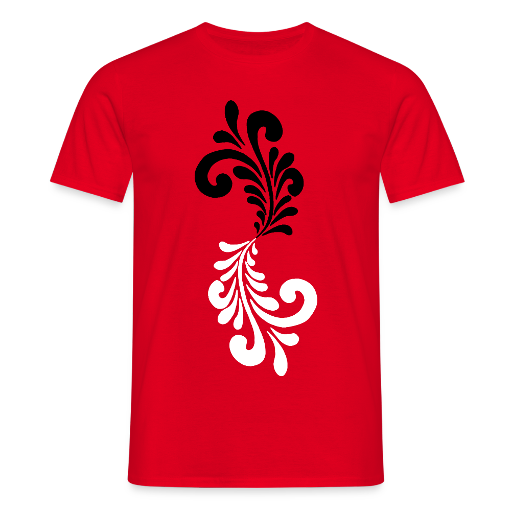 Bembel Ornamente schwarz/weiß - Männer Shirt - Rot