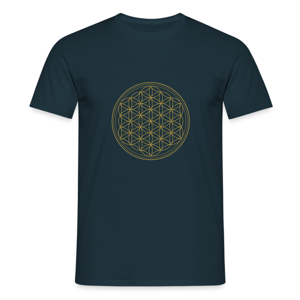 Blume des Lebens "Flower of Life" - Männer T-Shirt - Navy