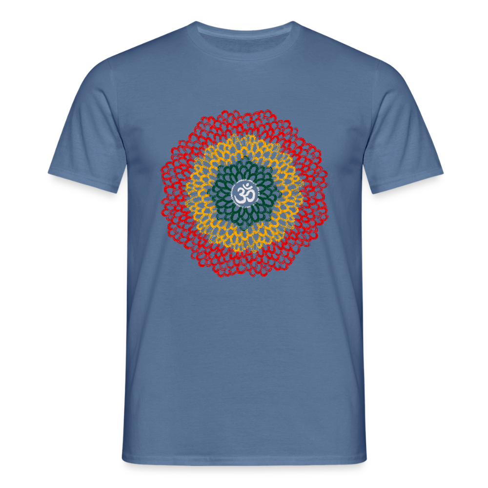 Yogi, Prana Mandala Om im Reggae Stil - Männer T-Shirt - Taubenblau