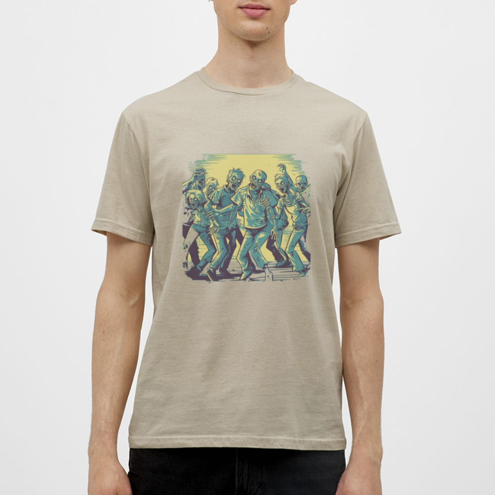 Tanzende Zombies - Gruseliges Zombie Motiv - Männer T-Shirt - Sandbeige