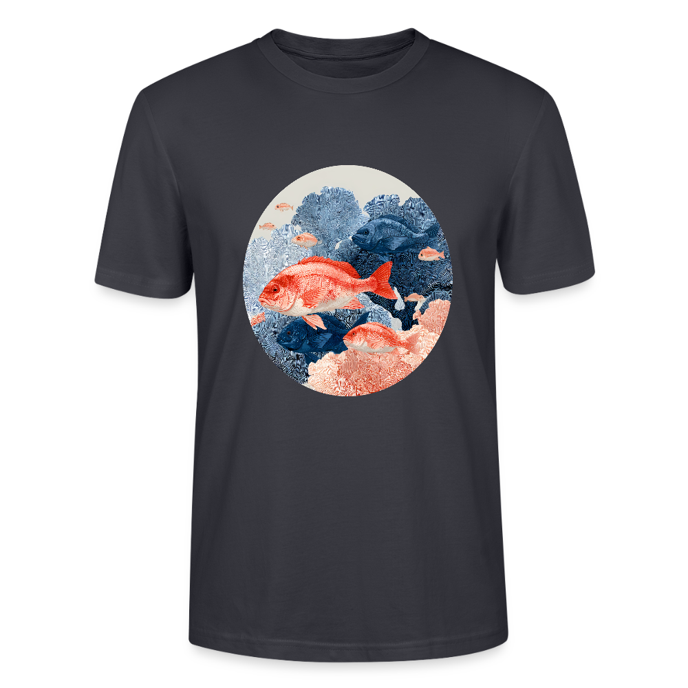 Bunter Meeres Fisch - Stanley/Stella Unisex Bio-T-Shirt CRAFTER - Dunkles Graublau