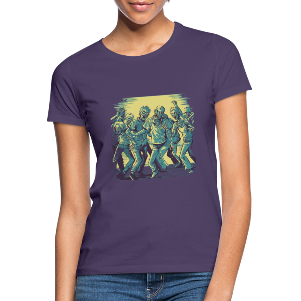 Tanzende Zombies - Gruseliges Zombie Motiv - Frauen T-Shirt - Dunkellila
