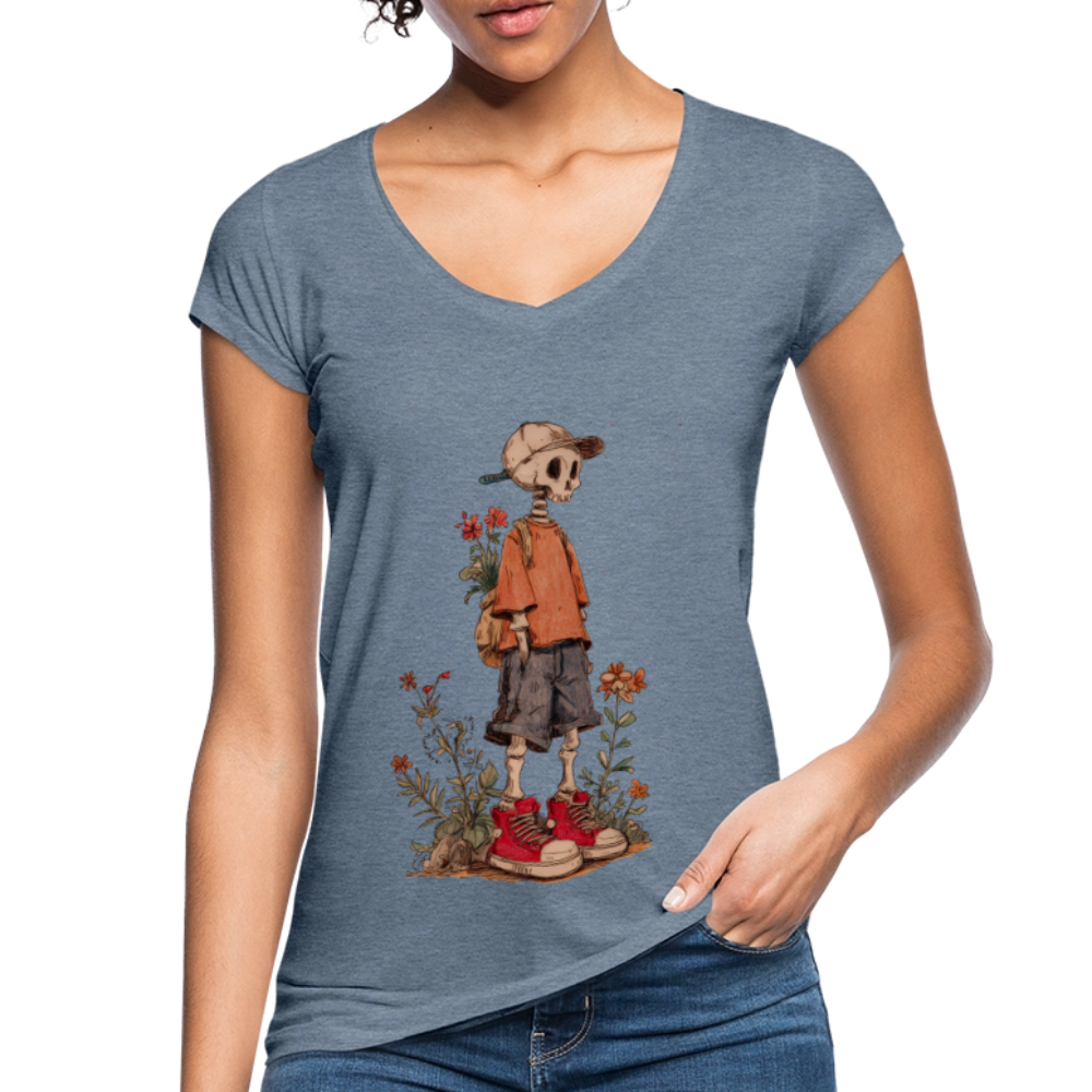 Skeleton Boy - Frauen Vintage T-Shirt - Vintage Denim