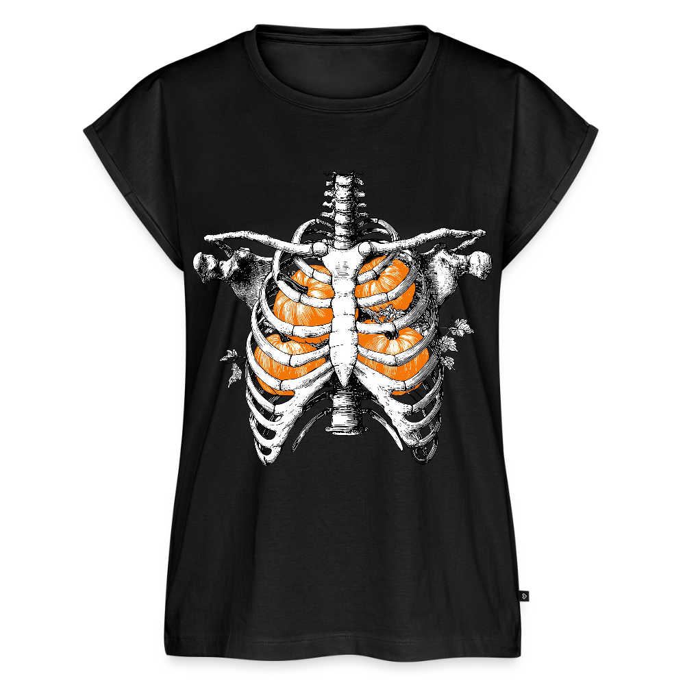 Pumpkins Inside – Anatomical Halloween Design - Frauen Premium Bio Top - Schwarz