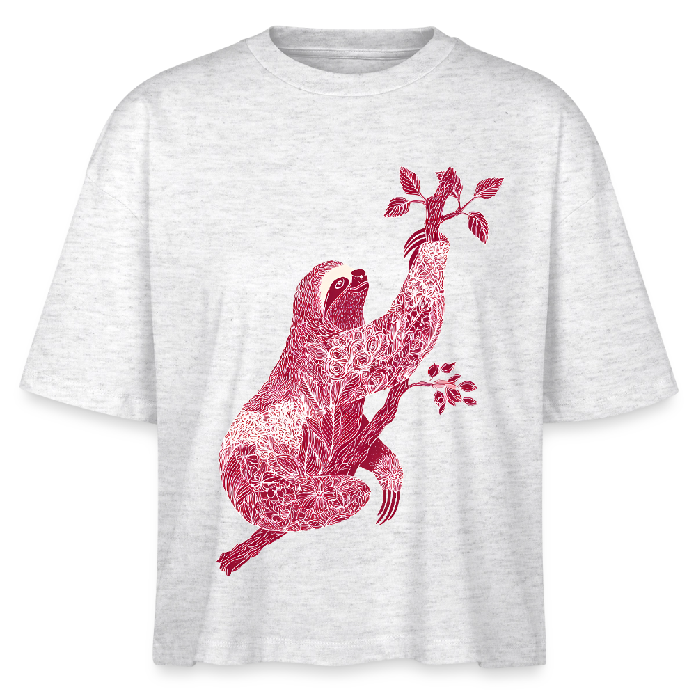 Floral Slowdown – Faultier Kunst - Stanley/Stella Frauen Boxy Bio-T-Shirt Nova - by Artful Alchemist