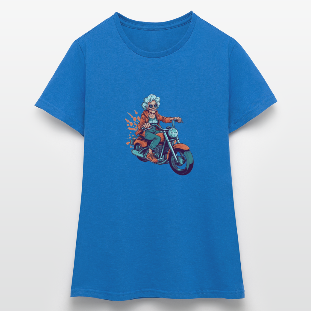 Coole alte Biker Oma - Motorrad Omi - Frauen T-Shirt - Royalblau