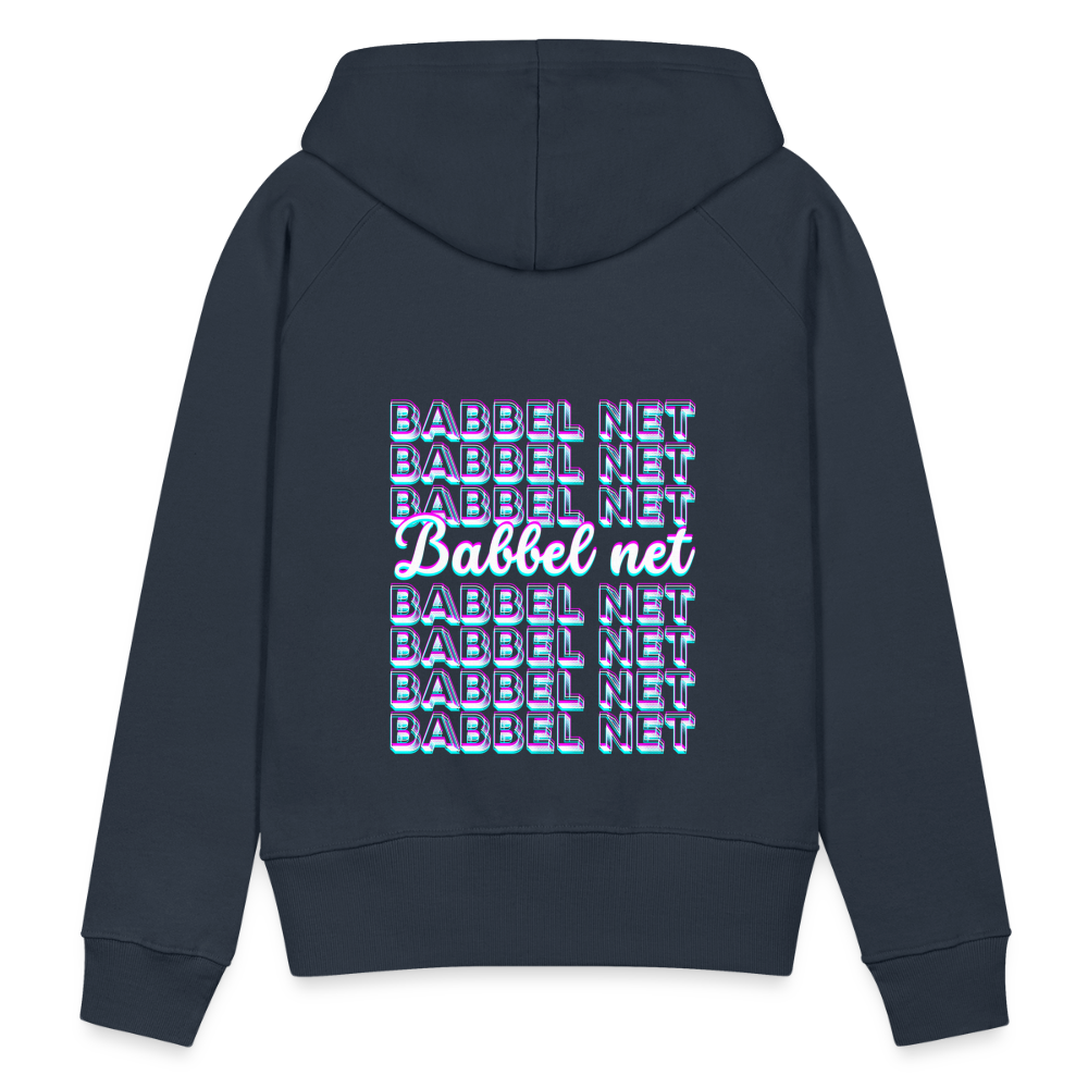 Babbel net - Hessisch Mundart - Frauen Premium Hoodie - Navy