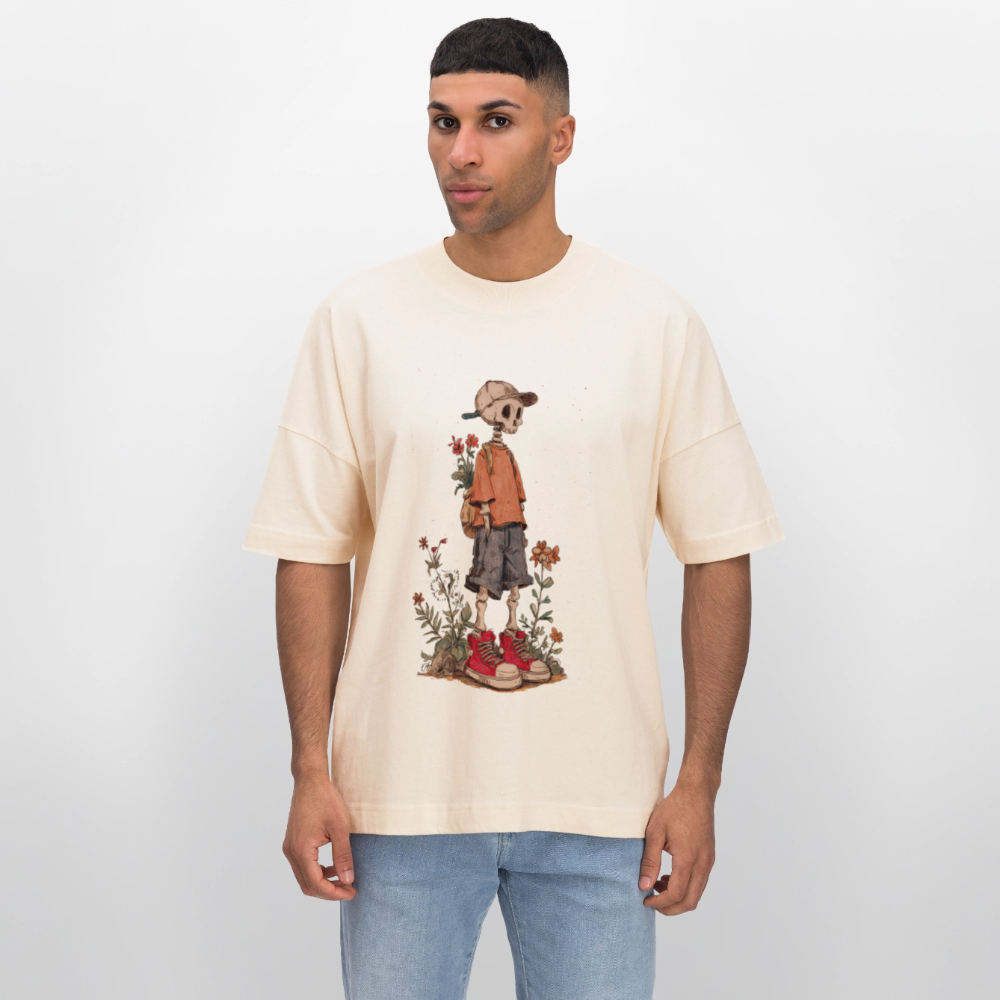 Skeleton Boy - Stanley/Stella Oversized Unisex Bio T-Shirt Blaster - Weißgrau