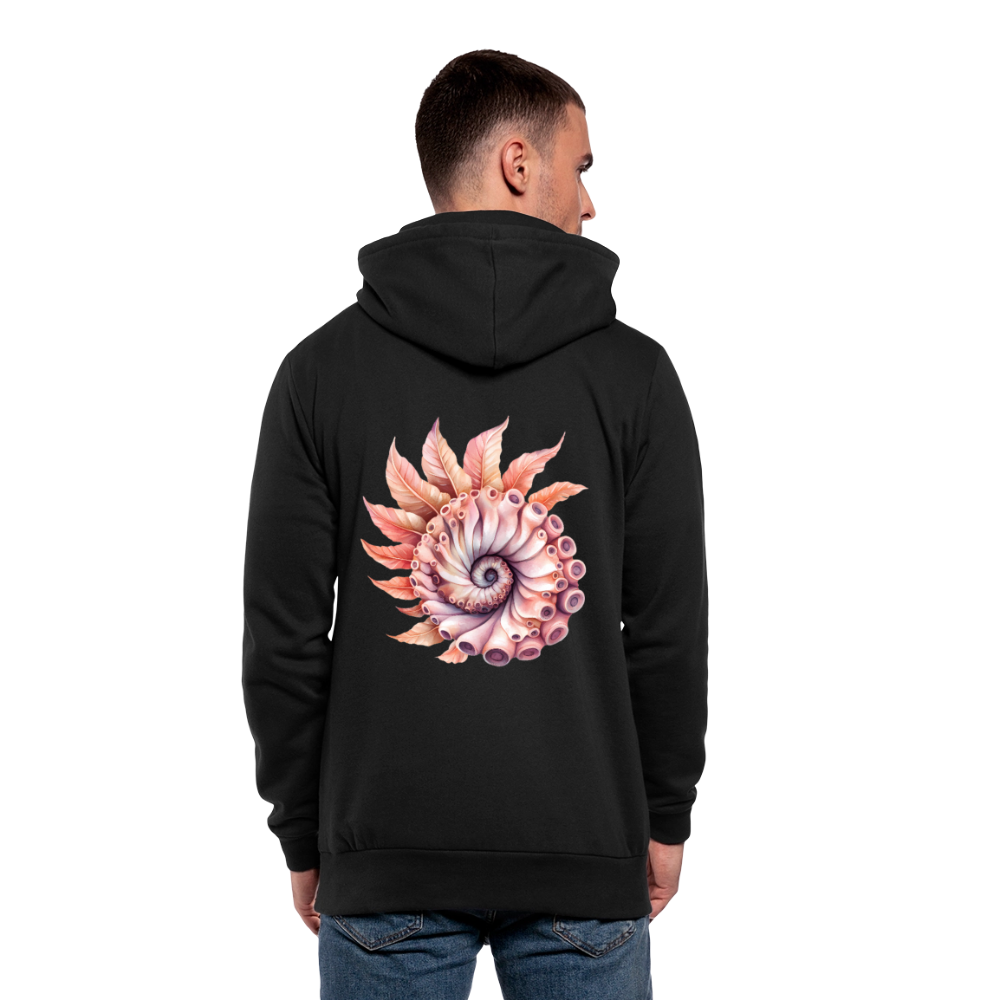 Fedriger Tentakel Nautilus - Goldener Schnitt - Unisex Schalkragen Hoodie - Schwarz