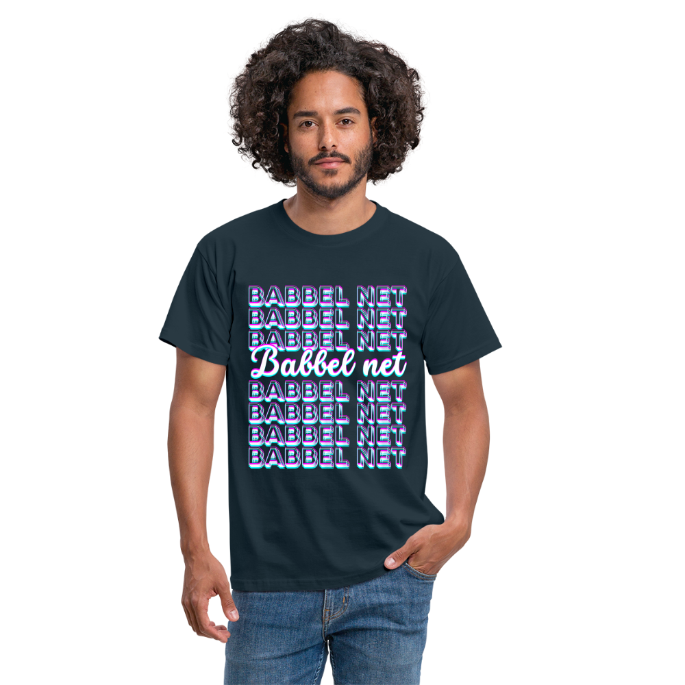Babbel net - Hessisch Mundart - Männer T-Shirt - Navy
