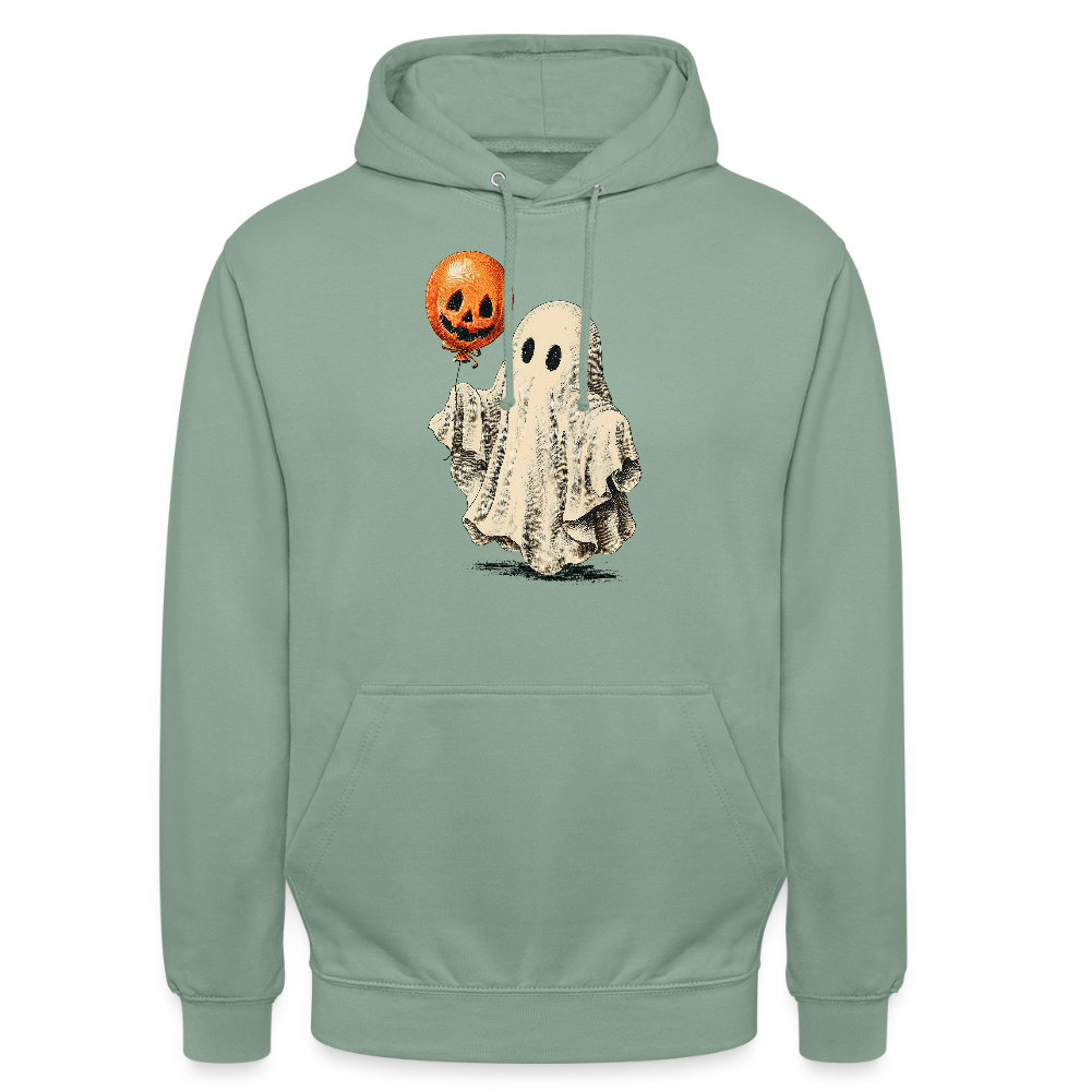 Süßer Halloween-Geist - Unisex Hoodie - Graugrün