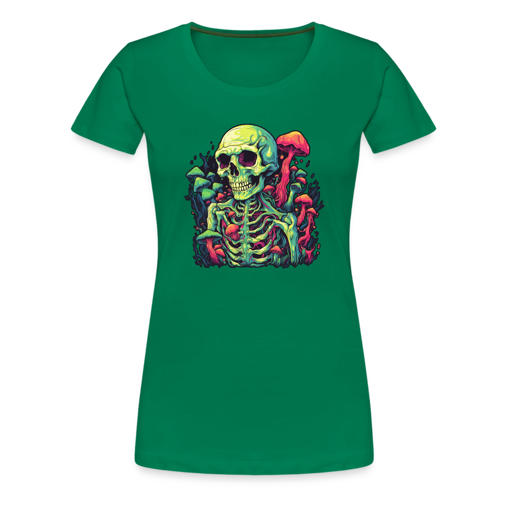 Horror Pilz Skelett - Happy Halloween - Frauen Premium T-Shirt - Kelly Green