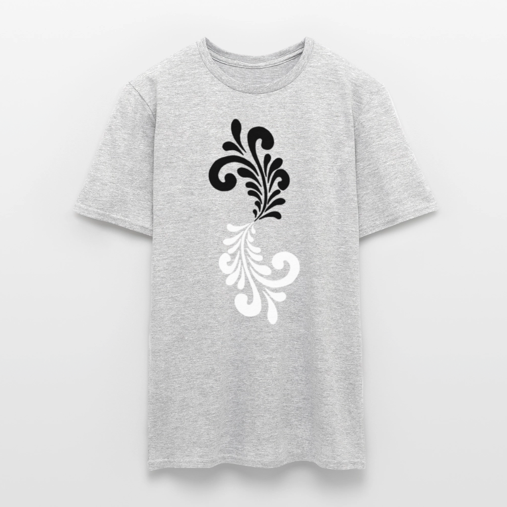 Bembel Ornamente schwarz/weiß - Männer Shirt - Grau meliert