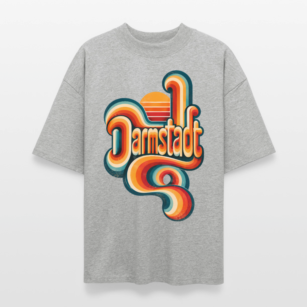 Darmstadt Retro – Oversized Unisex Bio T-Shirt - Grau meliert