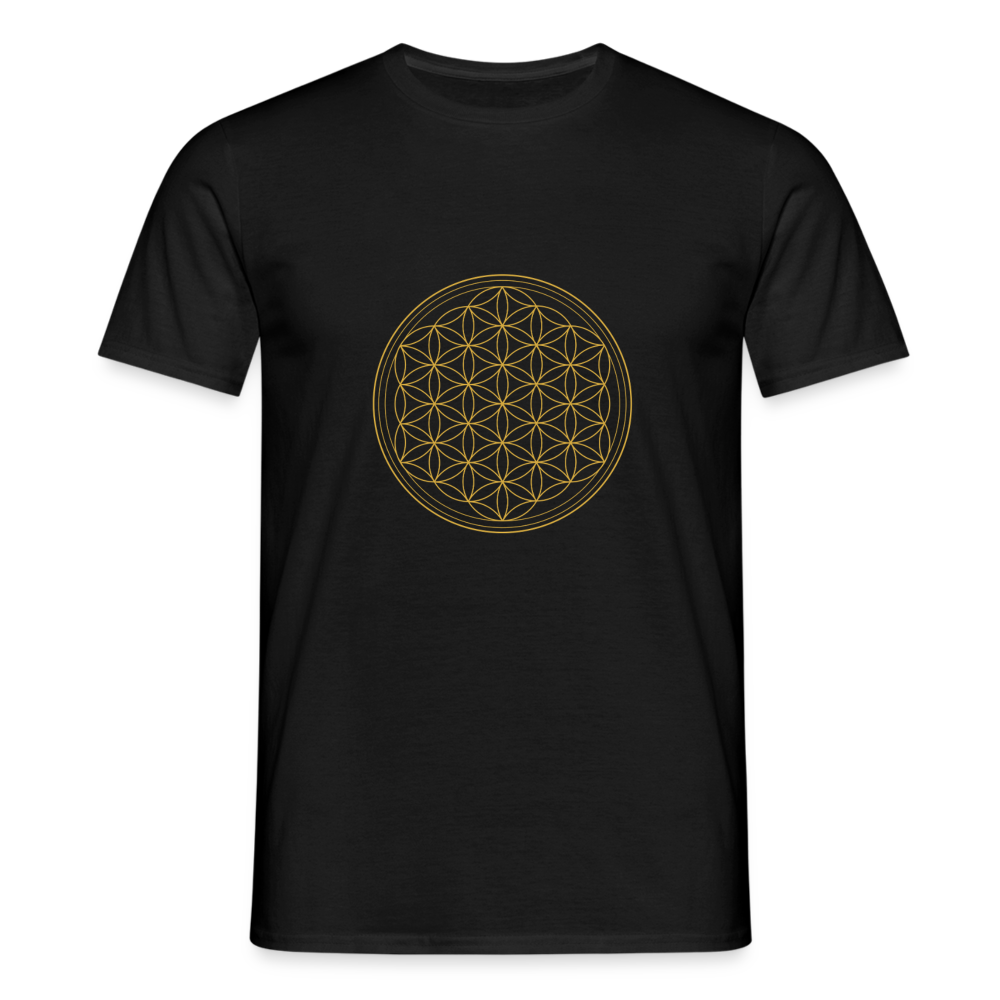 Blume des Lebens "Flower of Life" - Männer T-Shirt - Schwarz