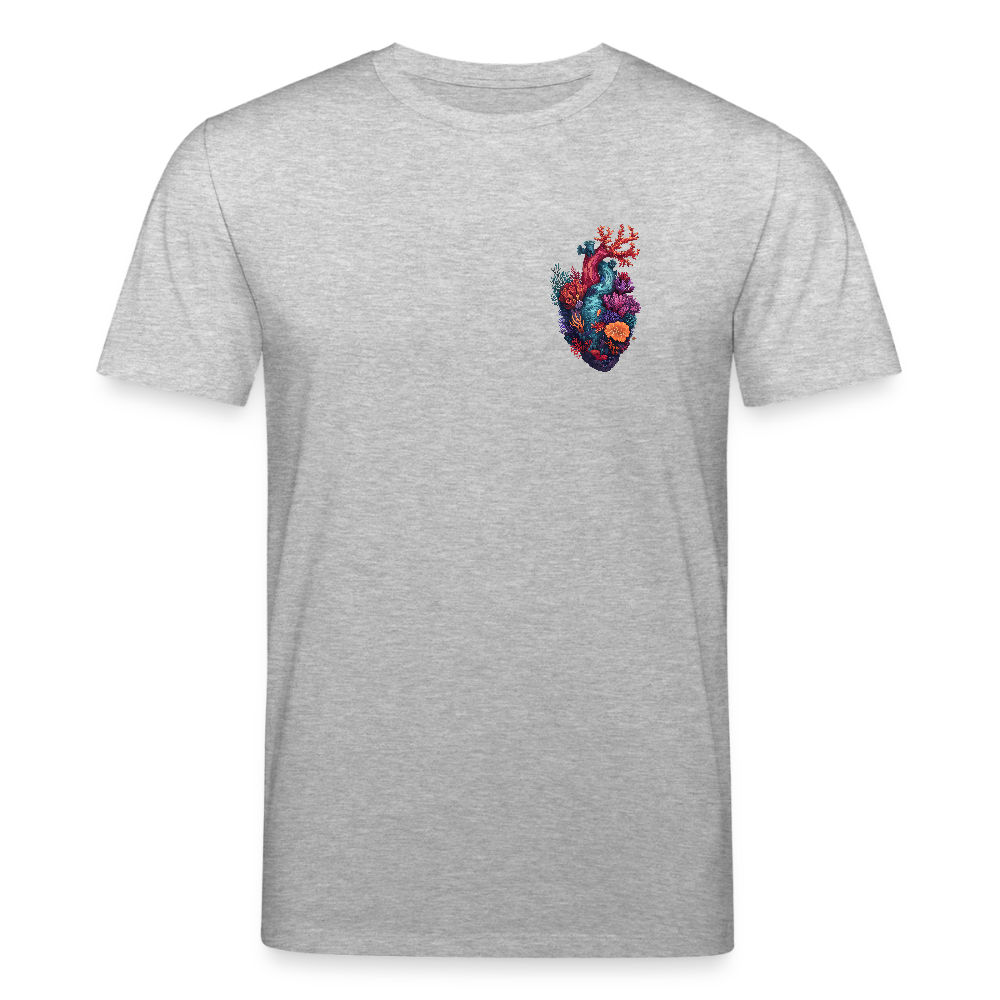 Ocean Heart Brusttaschenformat - Stanley/Stella Unisex Bio-T-Shirt CREATOR - Grau meliert