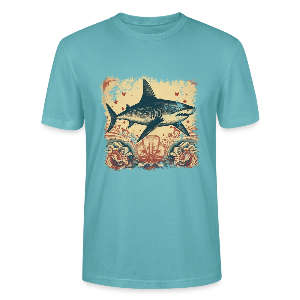 Cooler Retro Hai mit 50er Jahre Mustern - Stanley/Stella Unisex T-Shirt - Pastelltürkis