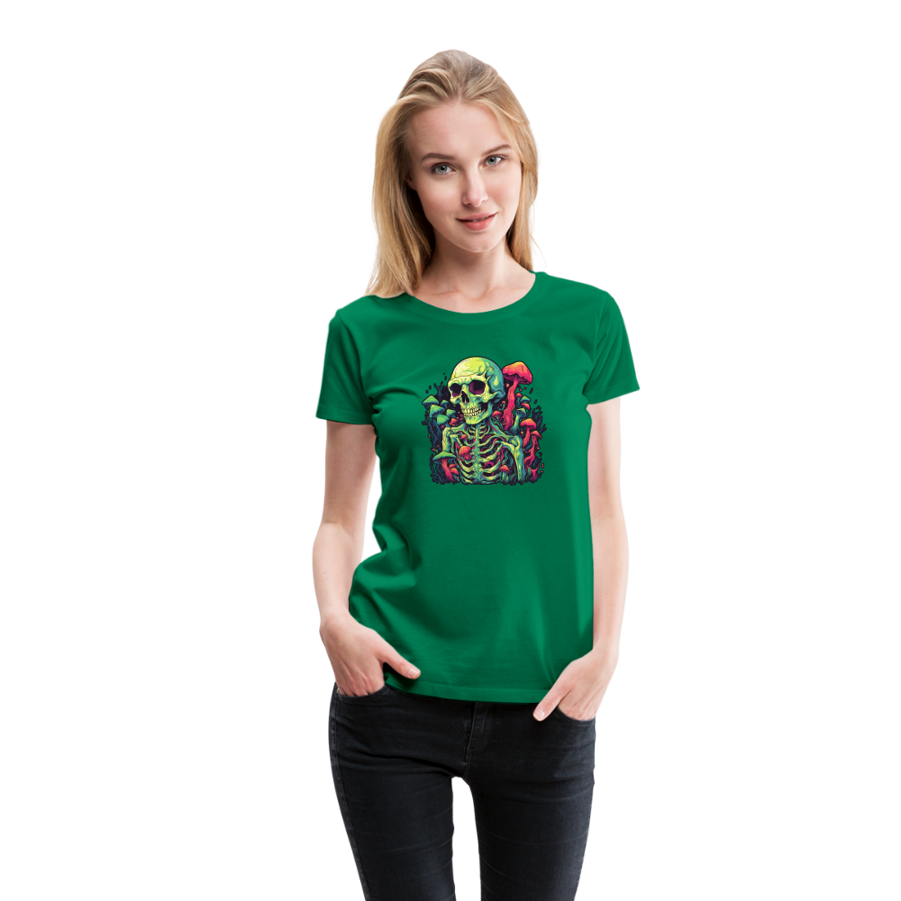 Horror Pilz Skelett - Happy Halloween - Frauen Premium T-Shirt - Kelly Green