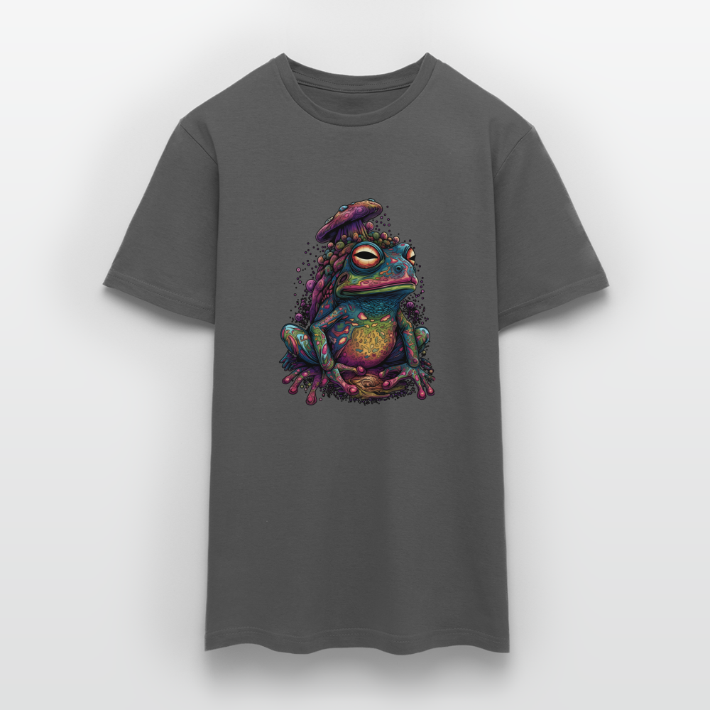 Trippy Pilz Frosch - Psychedelisches Motiv - Männer T-Shirt - Anthrazit