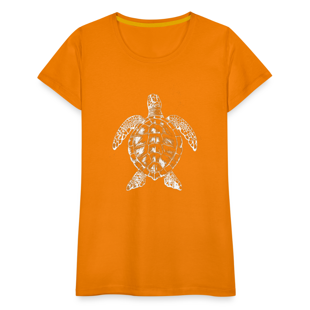 Meeresschildkröte - Monochrom - Frauen Premium T-Shirt - Orange