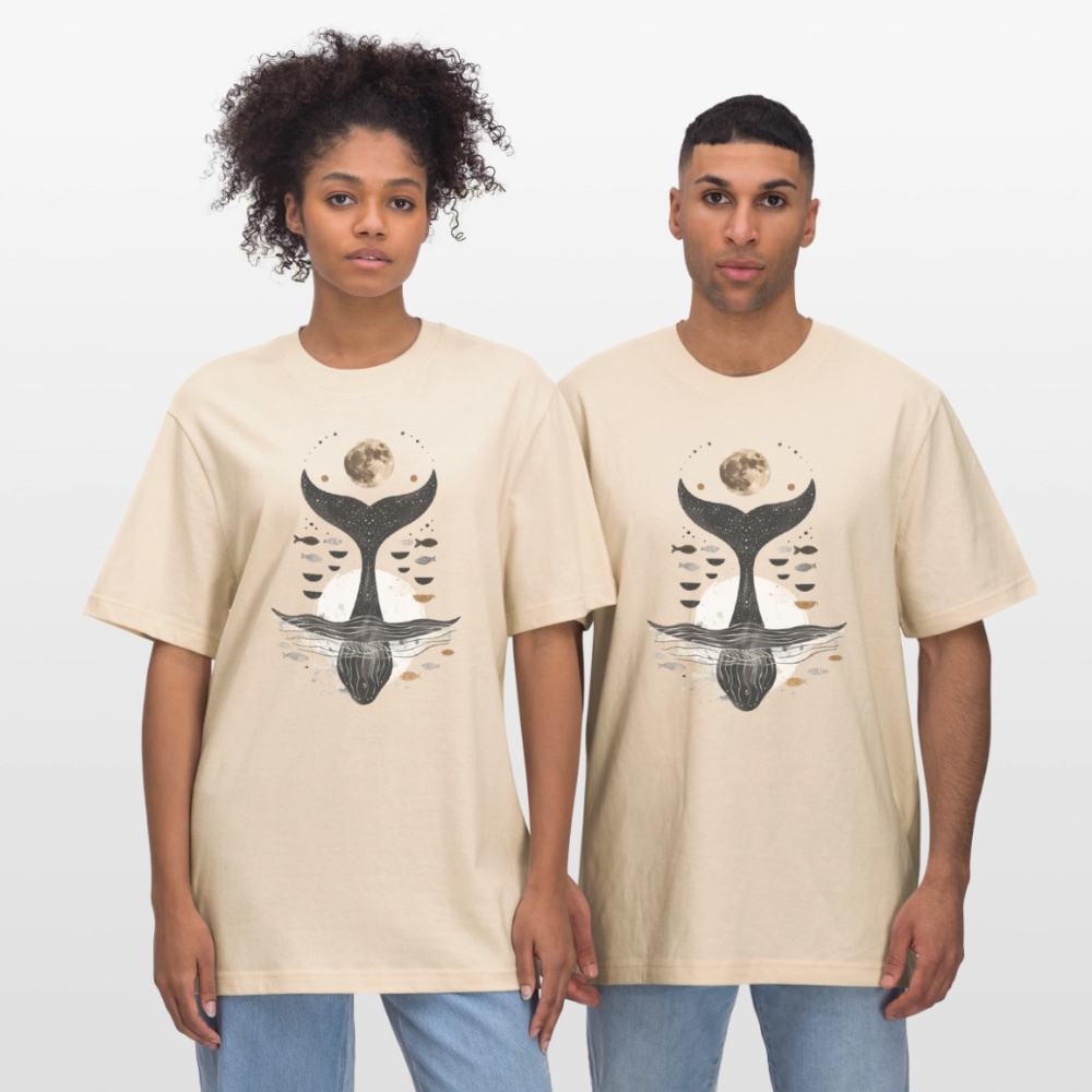 Moonwhale - Spirit of the Sea - Stanley/Stella Relaxed Fit Unisex Bio-T-Shirt Sparker - Weißgrau