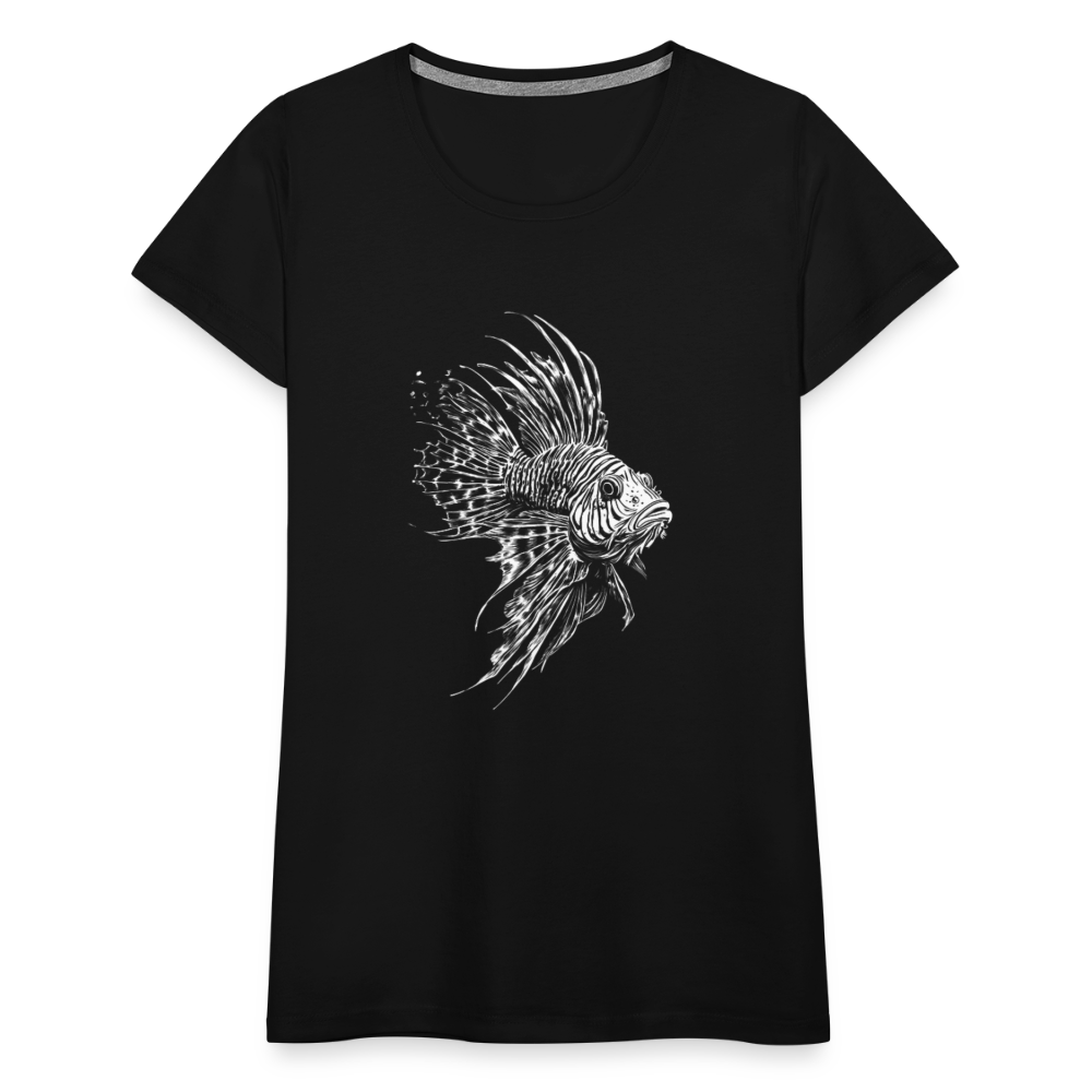 Rotfeuerfisch - Monochrom - Frauen Premium T-Shirt - Schwarz