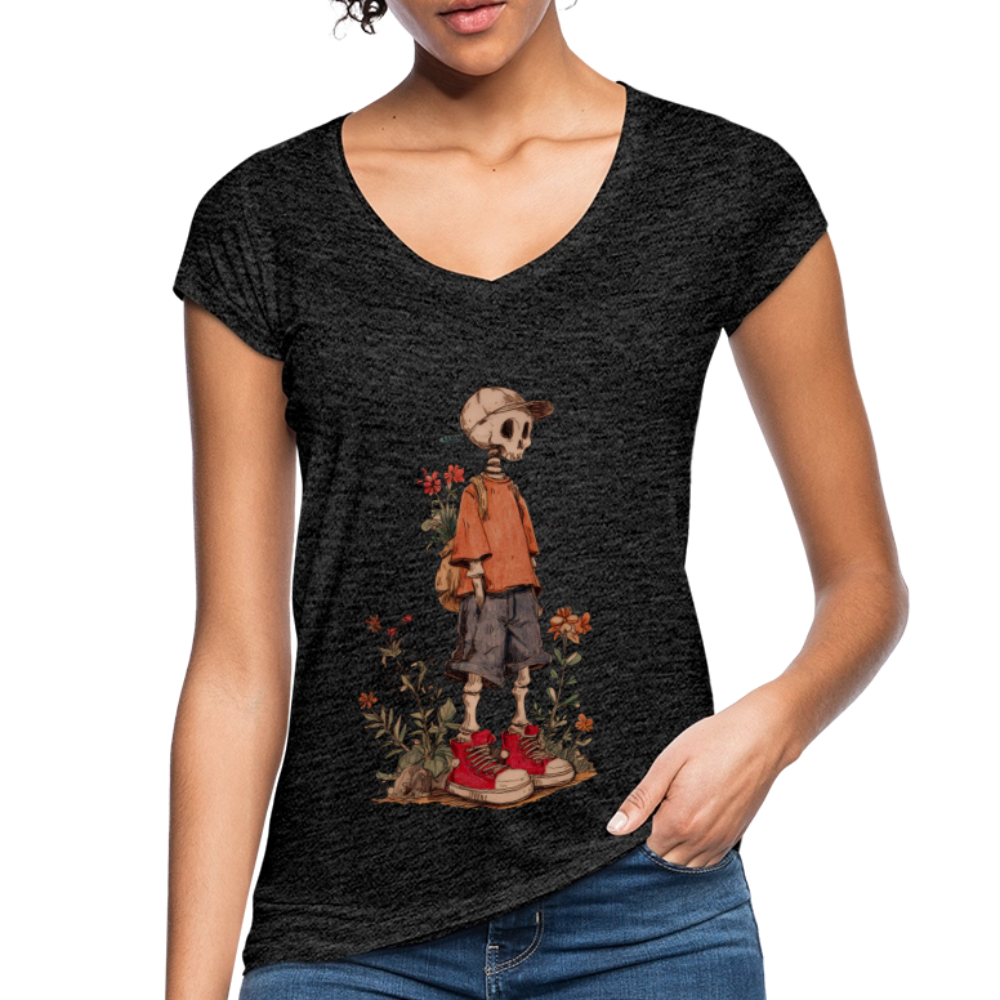 Skeleton Boy - Frauen Vintage T-Shirt - Anthrazit