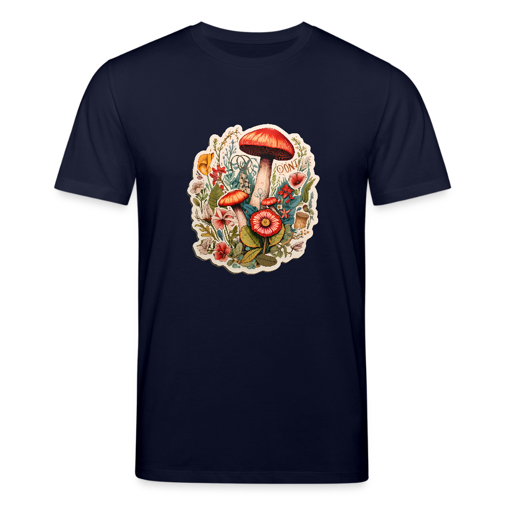Boho Kunst mit Pilzen und Blumen - Stanley/Stella Unisex Bio-T-Shirt CREATOR - Navy
