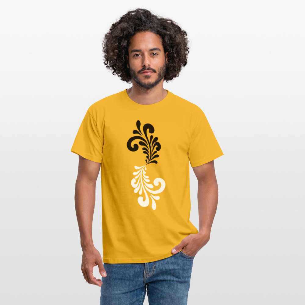 Bembel Ornamente schwarz/weiß - Männer Shirt - Gelb