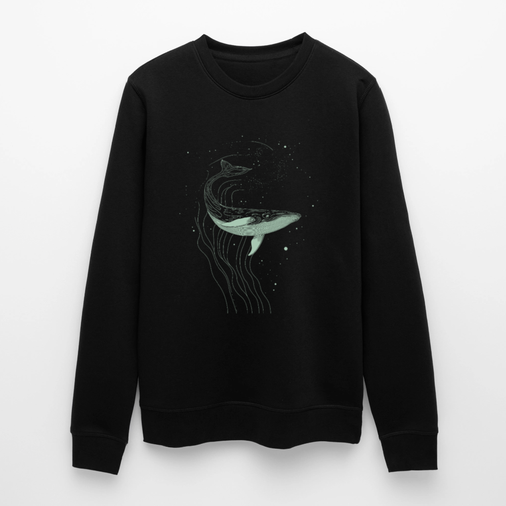 Lineart Wal Motiv (hellgrün) - Stanley/Stella Unisex Bio-Sweatshirt ROLLER - Schwarz