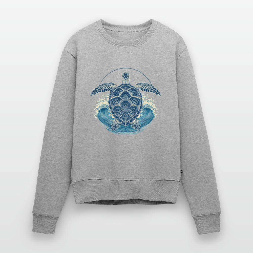 Ocean Spirit – Meeresschildkröte - Frauen Premium Pullover - Grau meliert