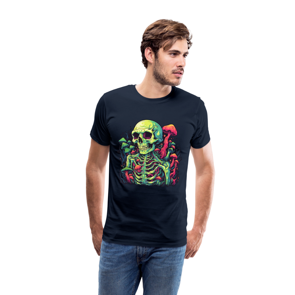 Horror Pilz Skelett - Happy Halloween - Männer Premium T-Shirt - Navy