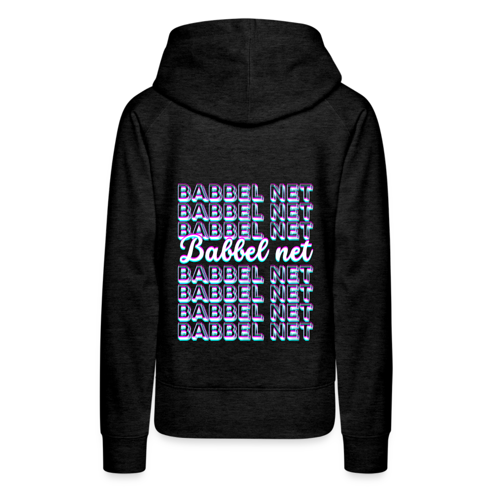 Babbel net - Hessisch Mundart - Frauen Premium Hoodie - Anthrazit