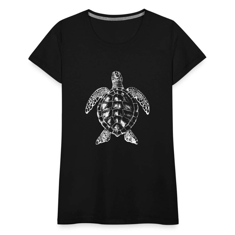 Meeresschildkröte - Monochrom - Frauen Premium T-Shirt - Schwarz