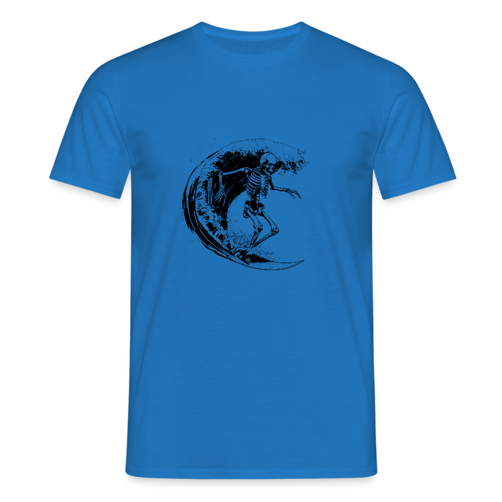 Cooles Surfer Skelett - Männer T-Shirt - Royalblau