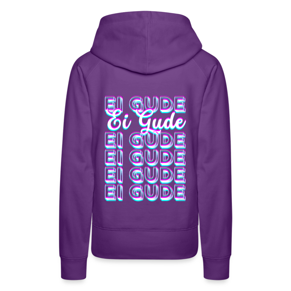 Ei Gude - Hessisch Mundart - Frauen Premium Hoodie - Purple
