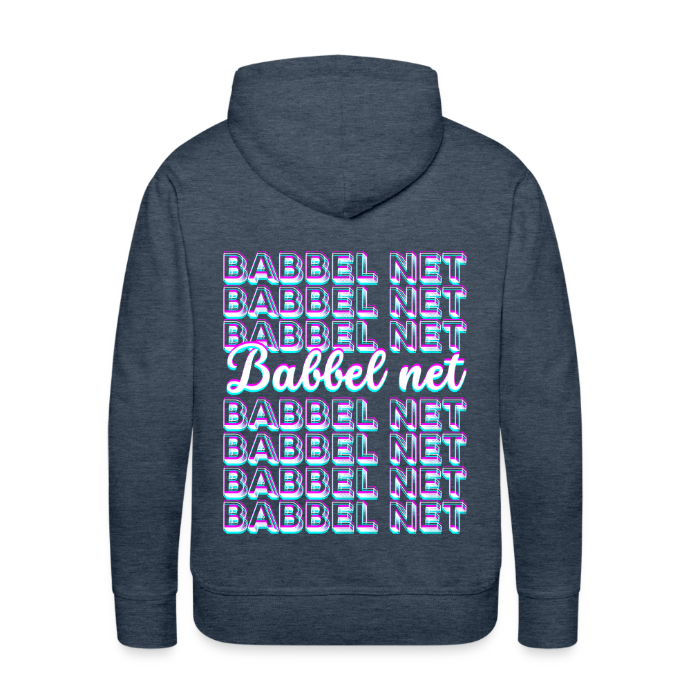 Babbel net - Hessisch Mundart - Männer Premium Hoodie - Jeansblau
