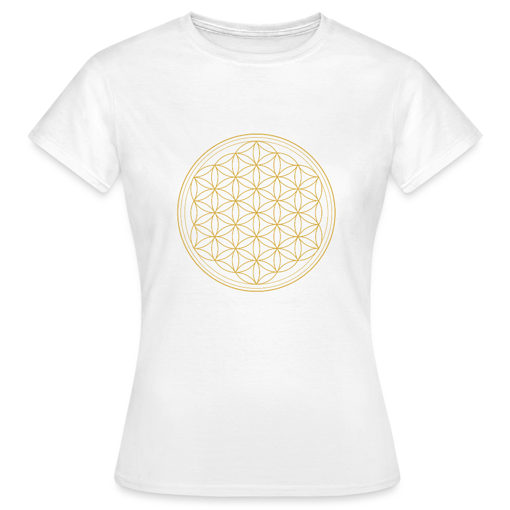 Blume des Lebens "Flower of Life" - Frauen T-Shirt - Weiß