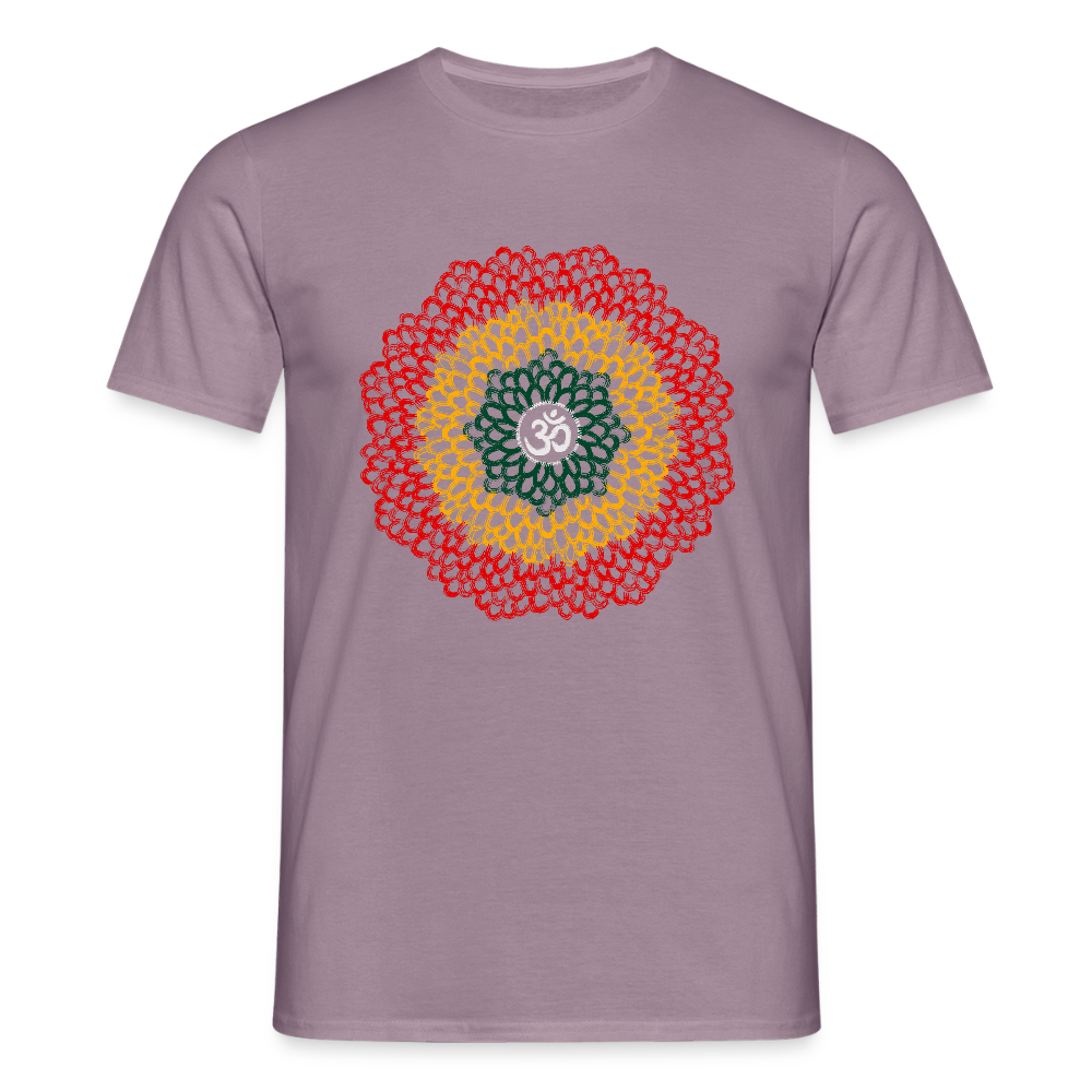 Yogi, Prana Mandala Om im Reggae Stil - Männer T-Shirt - Lilagrau